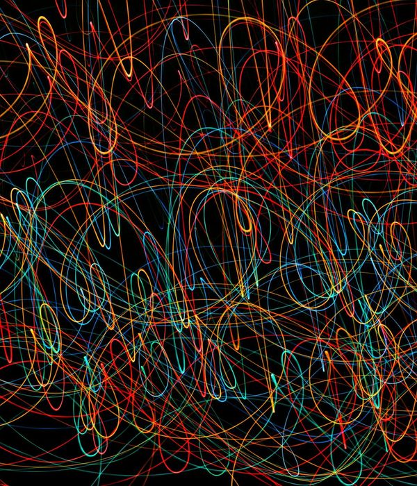 Abstract visualization of rhythmic pulse and light